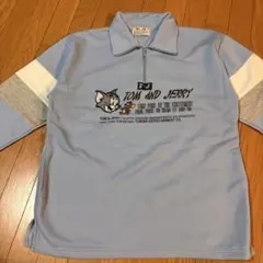 TOM AND JERRY ハーフジップ スウェット ライトブルートム＆ジェリー