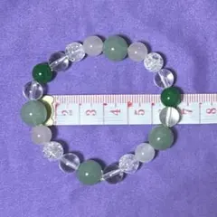 【ハンドメイド】パワーストーン ブレスレット クラック水晶入り