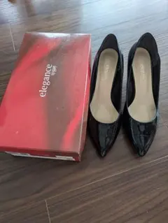 elegance卑弥呼 ブラック ハイヒール 24.5cm