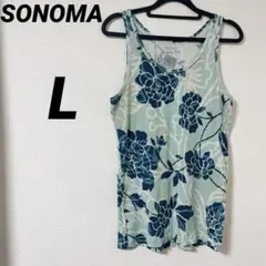 SONOMA Everyday Tank 花柄タンクトップ【L】海外古着