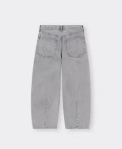 GU バレルレッグジーンズ 29インチ標準丈 ライトグレー