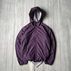 00s OLD UNIQLO リバーシブル ナイロンジャケット フリース 紫 M