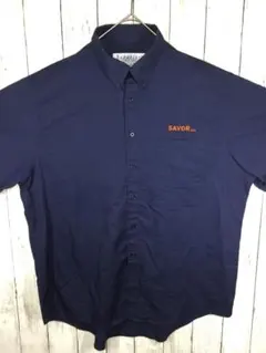 Superior 長袖ワークシャツ　USA古着＊ネービー　XLサイズ　J-3-6のサムネイル