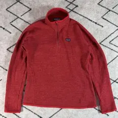 【名作】パタゴニア ベターセーター ハーフジップ 杢レッド レディースM