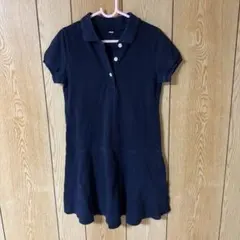 女の子 ネイビー ポロワンピース 半袖 130cmのサムネイル