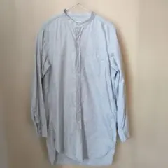 steven alan ボタンノーカラーロングシャツ S　アメリカ製バンド