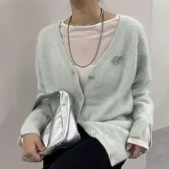 SHENERY ファーカシミヤ3WAYニットカーディガン ミントグリーンのサムネイル