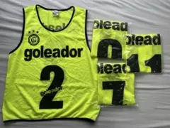 goleador-A-043ビブス番号2 7 9 11 蛍光イエローのサムネイル
