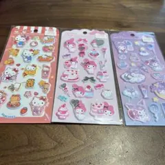 【正規品】 サンリオ sanrio ジュエルマシュマロステッカーズ 3枚セット