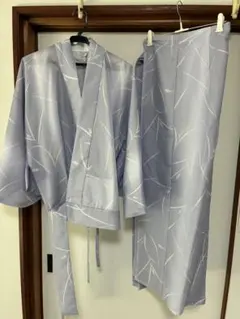 セパレート着物 二部式着物 ライトブルー Lサイズ夏用絽のサムネイル
