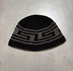 ビーニー　バケハ　クロシェハット　男女兼用 クラッシャーハット