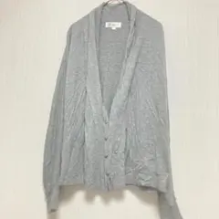【ミッシェルクラン】長袖カーディガン グレー レディースM 綿混 春秋 シンプル