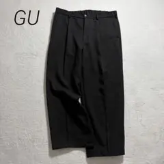 23SS/GU/バギースラックス/大きめサイズ/321-344765/黒/XL