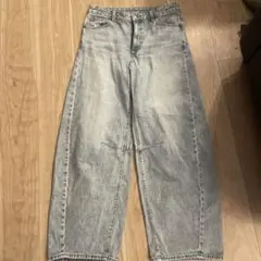 【美品】バレルレッグジーンズ　ブルー　XL