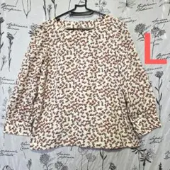 171 Logement de Claire 花柄長袖シャツ L