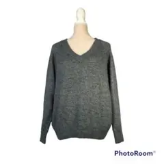 H&M ベーシック❤ニット　セーター　Ｖネック【US/S】グレー　カジュアル