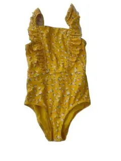 H＆M花柄フリル付きイエロー水着
