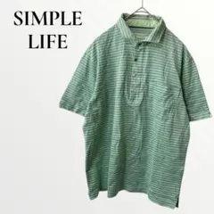 SIMPLE LIFE Tシャツ レナウン ポロシャツ ボーダー 【M】