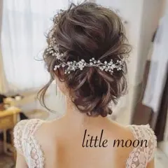 高品質 小枝 リーフ ビジュー パール ヘッドドレス  ウエディング プレゼント