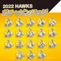 コンプリートセットソフトバンクホークススペシャルガチャピンバッチセット　2022