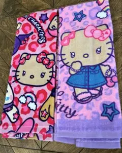 サンリオ 日焼けキティ フェイスタオル 2枚セット