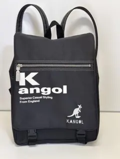 【極美品】KANGOL カンゴール リュック スクエア型 ブラック A4対応