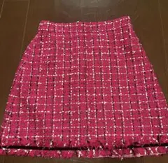 シェリエ sheller TOY ZIP ツイードミニスカートpink - メルカリ