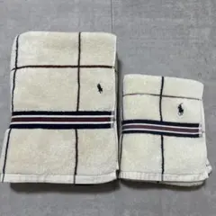 中古 ラルフローレン バスタオル フェイスタオル タオルセット 2枚組のサムネイル