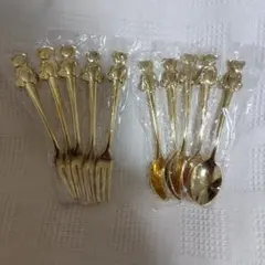 ゴールドカラー ベアモチーフ カトラリーのサムネイル