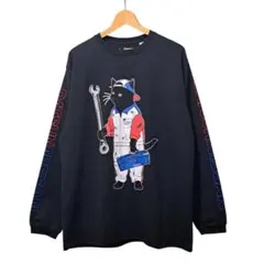 新品　go Slow Caravan 日産自動車　メカニック　猫　長袖 Tシャツのサムネイル