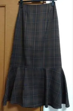 秋物　INGNI チェックマーメイドスカート FREEsize