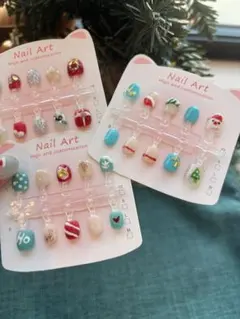 クリスマスネイル ネイルチップ