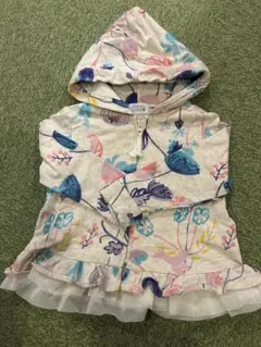 hakka baby 90 花柄フードパーカー