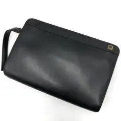 希少 極美品 ダンヒル クラッチバッグ セカンドバッグ オールレザー ブラック