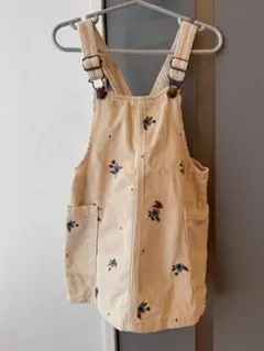 ZARA 花柄刺繍　ジャンバースカート