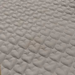 ハートキルト生地 キルティング グレージュ 105×50