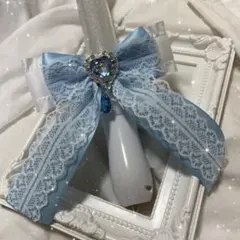 キンブレリボン ❤︎ 水色 × 白 ❤︎
