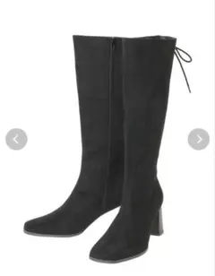 MERCURYDUO バックレースアップミドルブーツ　ブラック