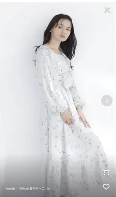 NOELA タグ付きノースリーブフラワーワンピース ドロスト花柄 