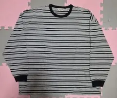 COOTIE Supima Border Oversized L/STee