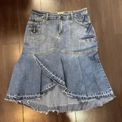 デニムスカート フレア スタッズ フェアリー グランジ y2k