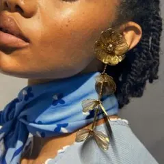 ピアス お花 フラワー 大きめ 長め 可愛い おしゃれ 結婚式 ドレスアップ