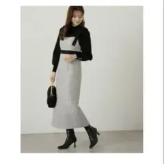 【タグ付新品未使用】ツイードリボンジャンスカ PSサイズ