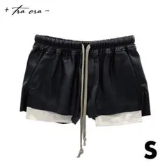 RICK OWENS フォグレザーショーツ風 ショートパンツ ゆいぴす着用 L