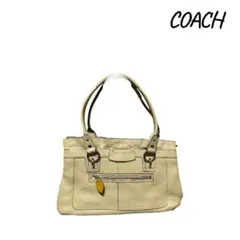 COACH コーチ レザートートバッグ 13160 ベージュ 本革 ハンドバッグ