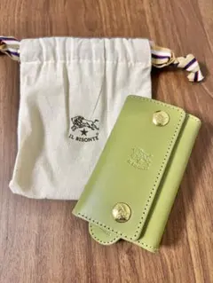 新品 イルビゾンテ 6連キーケース キーリング オリーブ グラスグリーン