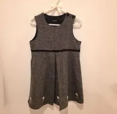 ポンポネット 130㎝ ウール混 ジャンパースカート