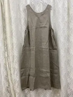 新品★サマンサモスモス★リネン前後2wayノースリーブワンピース★モカ