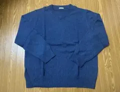 GU Vネックセーター ブルー XXLサイズ