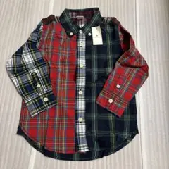 新品　baby gap ギャップ　チェック　100cm シャツ　ブラウス　切替